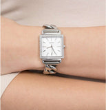 Buy Shop Guess Vanity Diamonds White Dial Silver Steel Strap Watch for Women - W1030L1 USA Online