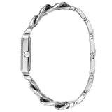 Buy Shop Guess Vanity Diamonds White Dial Silver Steel Strap Watch for Women - W1030L1 USA Online