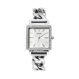 Buy Shop Guess Vanity Diamonds White Dial Silver Steel Strap Watch for Women - W1030L1 USA Online