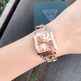 Buy Shop Guess Vanity Rose Gold Dial Rose Gold Steel Strap Watch for Women - W1029L3 USA Online