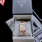 Buy Shop Guess Vanity Rose Gold Dial Rose Gold Steel Strap Watch for Women - W1029L3 USA Online