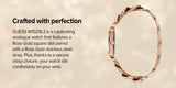 Buy Shop Guess Vanity Rose Gold Dial Rose Gold Steel Strap Watch for Women - W1029L3 USA Online