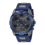 Buy Shop Guess Velocity Blue Dial Blue Rubber Strap Watch for Men - W0599G2 USA Online
