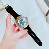 Buy Shop Guess Venus Diamonds Black Dial Black Rubber Strap Watch for Women - GW0118L1 USA Online