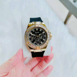 Buy Shop Guess Venus Diamonds Black Dial Black Rubber Strap Watch for Women - GW0118L1 USA Online