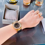 Buy Shop Guess Venus Diamonds Black Dial Black Rubber Strap Watch for Women - GW0118L1 USA Online