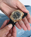 Buy Shop Guess Venus Diamonds Black Dial Black Rubber Strap Watch for Women - GW0118L1 USA Online