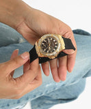 Buy Shop Guess Venus Diamonds Black Dial Black Rubber Strap Watch for Women - GW0118L1 USA Online