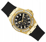 Buy Shop Guess Venus Diamonds Black Dial Black Rubber Strap Watch for Women - GW0118L1 USA Online