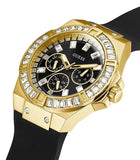 Buy Shop Guess Venus Diamonds Black Dial Black Rubber Strap Watch for Women - GW0118L1 USA Online