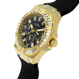 Buy Shop Guess Venus Diamonds Black Dial Black Rubber Strap Watch for Women - GW0118L1 USA Online