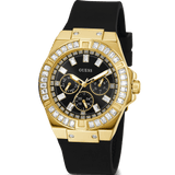Buy Shop Guess Venus Diamonds Black Dial Black Rubber Strap Watch for Women - GW0118L1 USA Online