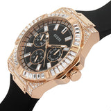 Buy Shop Guess Venus Diamonds Black Dial Black Rubber Strap Watch for Women - GW0118L2 USA Online