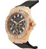 Buy Shop Guess Venus Diamonds Black Dial Black Rubber Strap Watch for Women - GW0118L2 USA Online