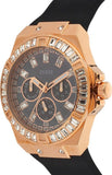 Buy Shop Guess Venus Diamonds Black Dial Black Rubber Strap Watch for Women - GW0118L2 USA Online