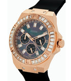 Buy Shop Guess Venus Diamonds Black Dial Black Rubber Strap Watch for Women - GW0118L2 USA Online