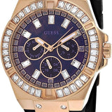 Buy Shop Guess Venus Diamonds Black Dial Black Rubber Strap Watch for Women - GW0118L2 USA Online