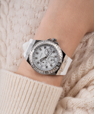 Buy Shop Guess Venus Diamonds White Dial White Rubber Strap Watch for Women - GW0118L3 USA Online