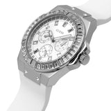 Buy Shop Guess Venus Diamonds White Dial White Rubber Strap Watch for Women - GW0118L3 USA Online