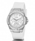 Buy Shop Guess Venus Diamonds White Dial White Rubber Strap Watch for Women - GW0118L3 USA Online
