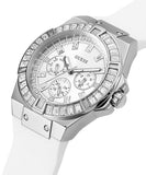 Buy Shop Guess Venus Diamonds White Dial White Rubber Strap Watch for Women - GW0118L3 USA Online