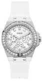 Buy Shop Guess Venus Diamonds White Dial White Rubber Strap Watch for Women - GW0118L3 USA Online