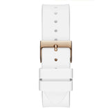 Buy Shop Guess Venus Diamonds White Dial White Rubber Strap Watch for Women - GW0118L4 USA Online