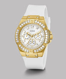 Buy Shop Guess Venus Diamonds White Dial White Rubber Strap Watch for Women - GW0118L5 USA Online