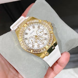 Buy Shop Guess Venus Diamonds White Dial White Rubber Strap Watch for Women - GW0118L5 USA Online