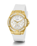 Buy Shop Guess Venus Diamonds White Dial White Rubber Strap Watch for Women - GW0118L5 USA Online