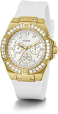 Buy Shop Guess Venus Diamonds White Dial White Rubber Strap Watch for Women - GW0118L5 USA Online
