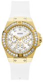 Buy Shop Guess Venus Diamonds White Dial White Rubber Strap Watch for Women - GW0118L5 USA Online