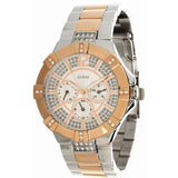 Buy Shop Guess Vista Analog Diamonds Silver Dial Two Tone Steel Strap Watch for Women - W0024L1 USA Online