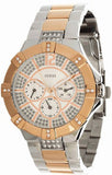Buy Shop Guess Vista Analog Diamonds Silver Dial Two Tone Steel Strap Watch for Women - W0024L1 USA Online