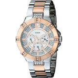 Buy Shop Guess Vista Analog Diamonds Silver Dial Two Tone Steel Strap Watch for Women - W0024L1 USA Online