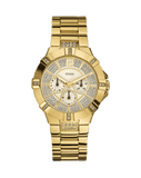 Buy Shop Guess Vista Diamonds Gold Dial Gold Steel Strap Watch for Women - W13573L1 USA Online