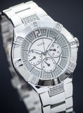 Buy Shop Guess Vista Diamonds Silver Dial Silver Steel Strap Watch for Women - W12080L1 USA Online