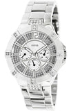 Buy Shop Guess Vista Diamonds Silver Dial Silver Steel Strap Watch for Women - W12080L1 USA Online