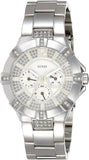 Buy Shop Guess Vista Diamonds Silver Dial Silver Steel Strap Watch for Women - W12080L1 USA Online