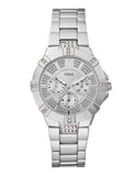 Buy Shop Guess Vista Diamonds Silver Dial Silver Steel Strap Watch for Women - W12080L1 USA Online