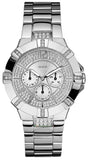 Buy Shop Guess Vista Diamonds Silver Dial Silver Steel Strap Watch for Women - W12080L1 USA Online