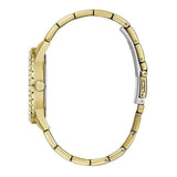 Buy Shop Guess Viva Diamonds Gold Dial Gold Steel Strap Watch for Women - W0111L2 USA Online