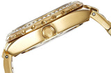 Buy Shop Guess Viva Diamonds Gold Dial Gold Steel Strap Watch for Women - W0111L2 USA Online