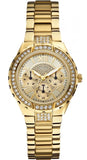 Buy Shop Guess Viva Diamonds Gold Dial Gold Steel Strap Watch for Women - W0111L2 USA Online