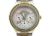 Buy Shop Guess Viva Diamonds Silver Dial Two Tone Steel Strap Watch for Women - W0111L5 USA Online