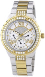 Buy Shop Guess Viva Diamonds Silver Dial Two Tone Steel Strap Watch for Women - W0111L5 USA Online