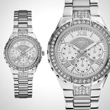 Buy Shop Guess Viva Quartz Silver Dial Silver Steel Strap Watch For Women - W0111l1 USA Online