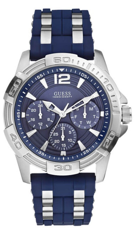 Buy Shop Guess Oasis Multifunction Blue Dial Two Tone Steel Strap Watch for Men- W0366G2 USA Online