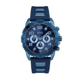 Buy Shop Guess Velocity Chronograph Blue Dial Blue Rubber Steel Strap Watch for Men - W0599G4 USA Online