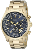 Buy Shop Guess Multifunction Black Dial Gold Steel Strap Watch for Men - W0602G1 USA Online